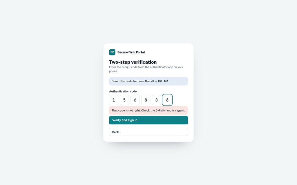 Two-factor sign-in