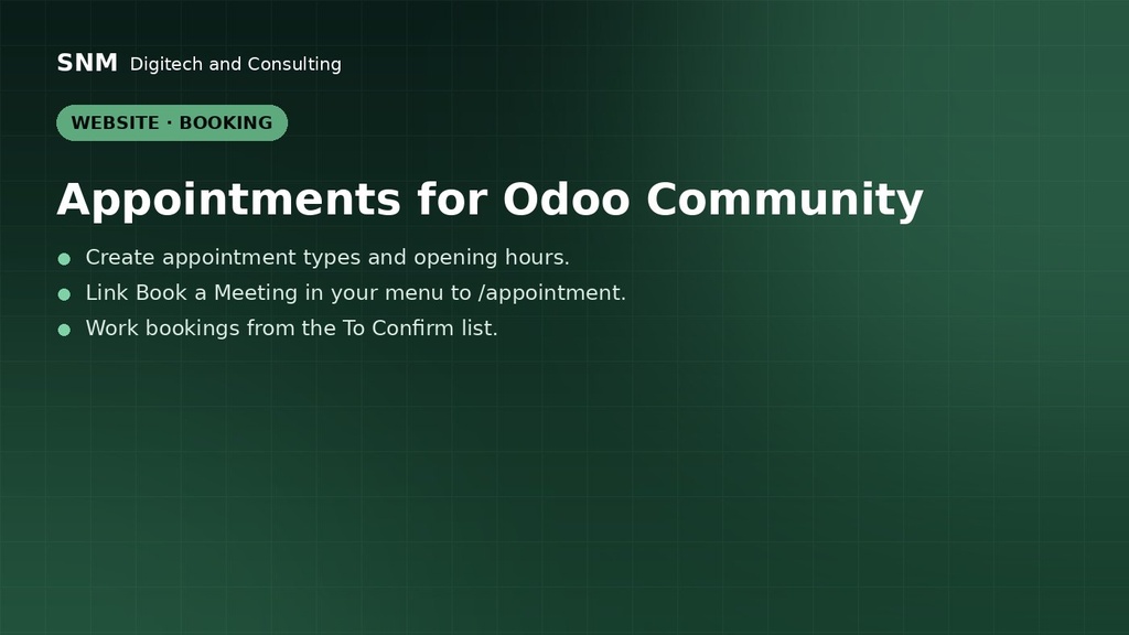 Appointments for Odoo Community - screen 2