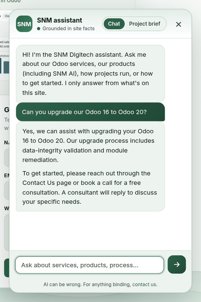 Ask AI Widget for Odoo Websites