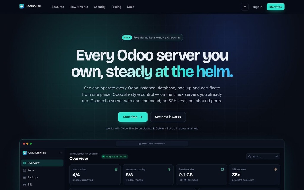 Keelhouse: Control for Every Odoo Server