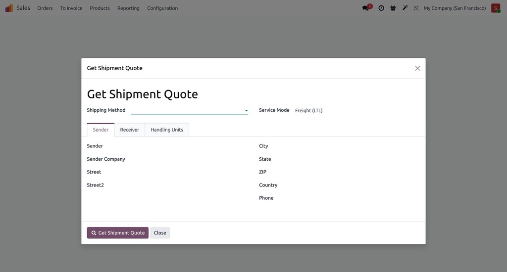 Unishippers Shipping Rates on Sales Orders
