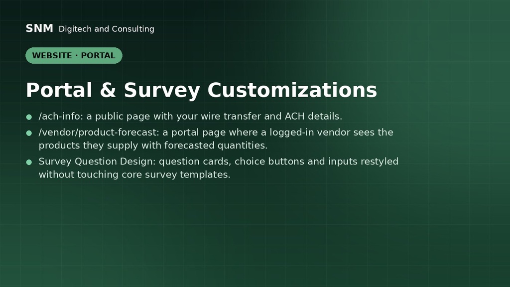 Portal & Survey Customizations